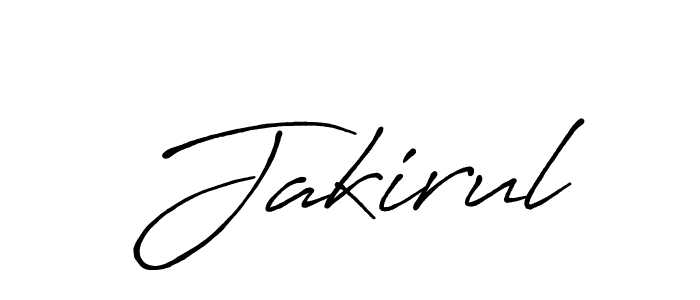 Use a signature maker to create a handwritten signature online. With this signature software, you can design (Antro_Vectra_Bolder) your own signature for name Jakirul. Jakirul signature style 7 images and pictures png