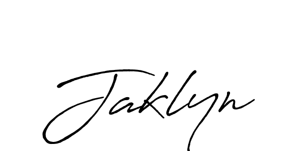 Design your own signature with our free online signature maker. With this signature software, you can create a handwritten (Antro_Vectra_Bolder) signature for name Jaklyn. Jaklyn signature style 7 images and pictures png