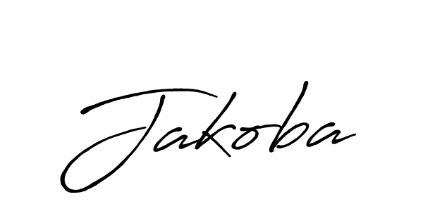 How to make Jakoba name signature. Use Antro_Vectra_Bolder style for creating short signs online. This is the latest handwritten sign. Jakoba signature style 7 images and pictures png