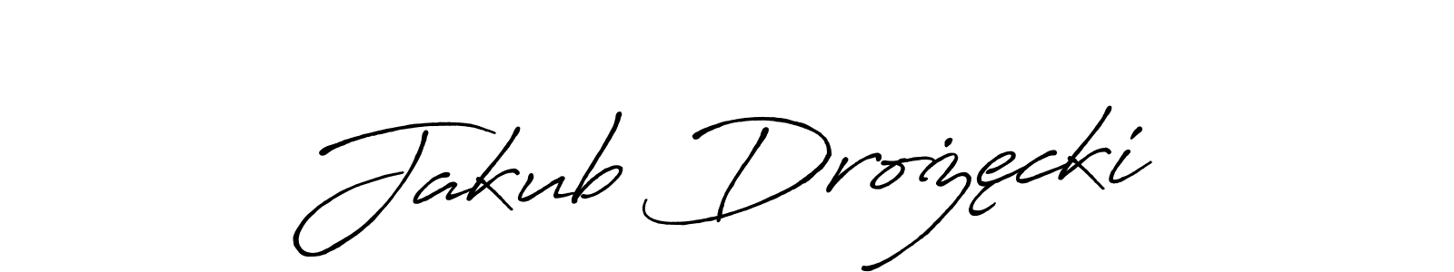 Antro_Vectra_Bolder is a professional signature style that is perfect for those who want to add a touch of class to their signature. It is also a great choice for those who want to make their signature more unique. Get Jakub Drożęcki name to fancy signature for free. Jakub Drożęcki signature style 7 images and pictures png