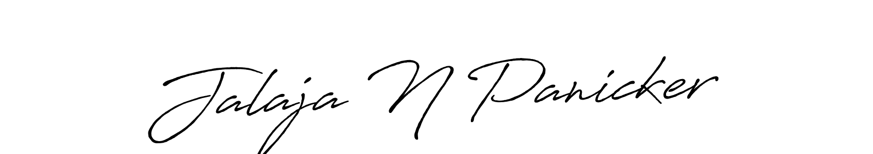 How to make Jalaja N Panicker signature? Antro_Vectra_Bolder is a professional autograph style. Create handwritten signature for Jalaja N Panicker name. Jalaja N Panicker signature style 7 images and pictures png