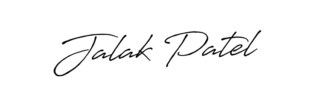 How to make Jalak Patel name signature. Use Antro_Vectra_Bolder style for creating short signs online. This is the latest handwritten sign. Jalak Patel signature style 7 images and pictures png