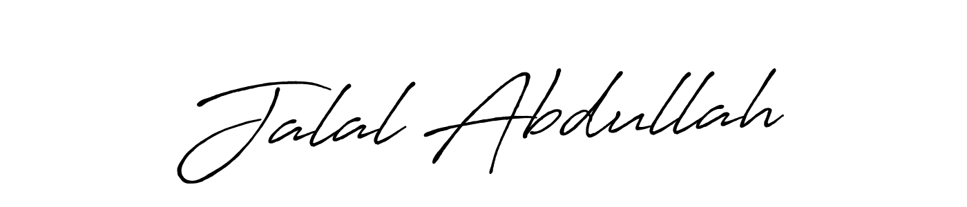 Make a beautiful signature design for name Jalal Abdullah. With this signature (Antro_Vectra_Bolder) style, you can create a handwritten signature for free. Jalal Abdullah signature style 7 images and pictures png