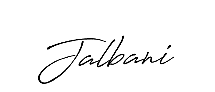 Use a signature maker to create a handwritten signature online. With this signature software, you can design (Antro_Vectra_Bolder) your own signature for name Jalbani. Jalbani signature style 7 images and pictures png