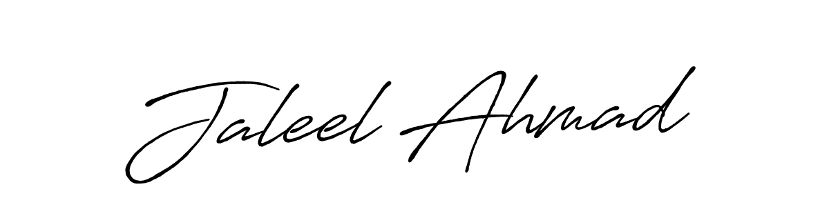 Also we have Jaleel Ahmad name is the best signature style. Create professional handwritten signature collection using Antro_Vectra_Bolder autograph style. Jaleel Ahmad signature style 7 images and pictures png