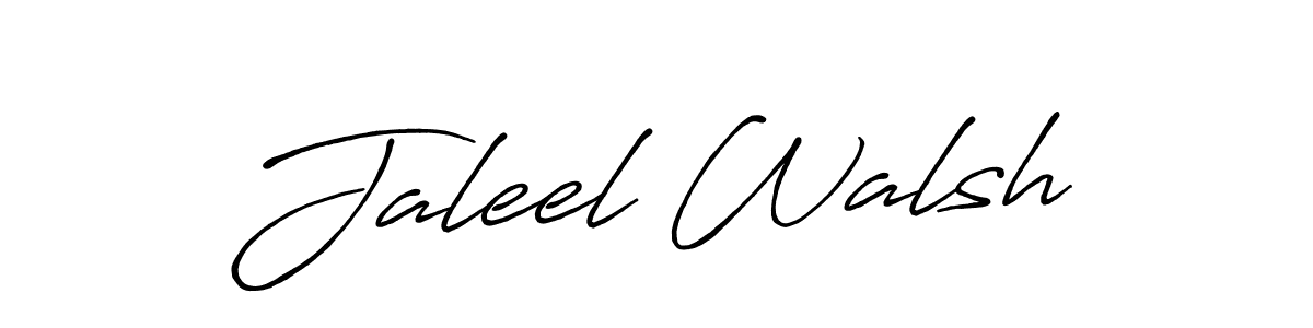 Create a beautiful signature design for name Jaleel Walsh. With this signature (Antro_Vectra_Bolder) fonts, you can make a handwritten signature for free. Jaleel Walsh signature style 7 images and pictures png