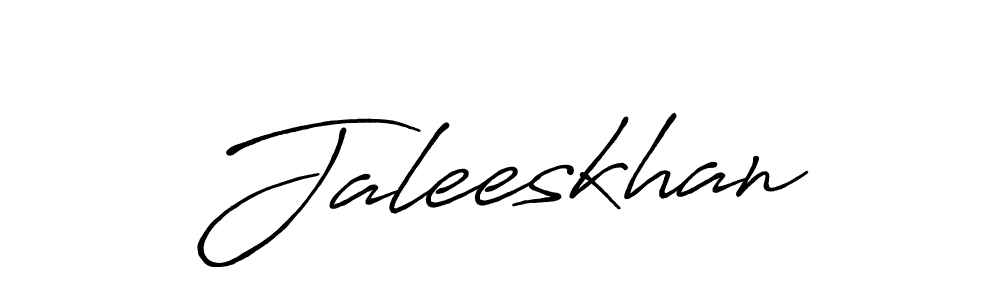 Create a beautiful signature design for name Jaleeskhan. With this signature (Antro_Vectra_Bolder) fonts, you can make a handwritten signature for free. Jaleeskhan signature style 7 images and pictures png