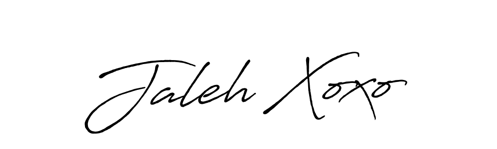 Create a beautiful signature design for name Jaleh Xoxo. With this signature (Antro_Vectra_Bolder) fonts, you can make a handwritten signature for free. Jaleh Xoxo signature style 7 images and pictures png