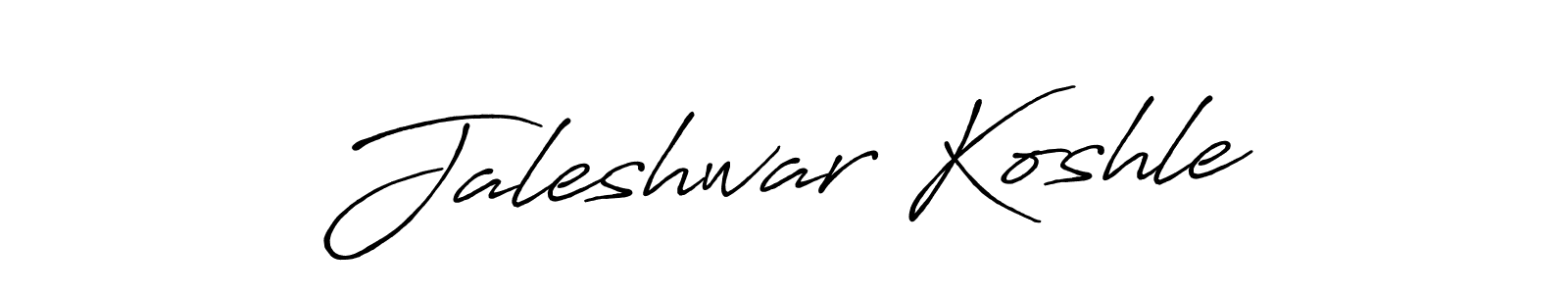 Create a beautiful signature design for name Jaleshwar Koshle. With this signature (Antro_Vectra_Bolder) fonts, you can make a handwritten signature for free. Jaleshwar Koshle signature style 7 images and pictures png