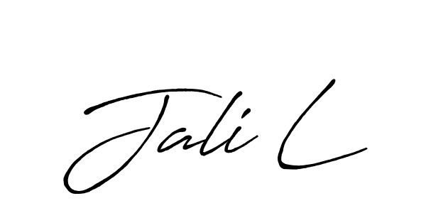 The best way (Antro_Vectra_Bolder) to make a short signature is to pick only two or three words in your name. The name Jali L include a total of six letters. For converting this name. Jali L signature style 7 images and pictures png