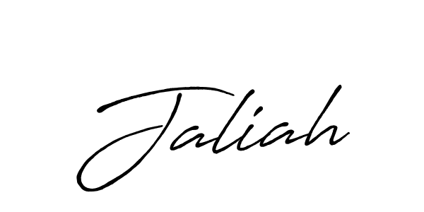 How to make Jaliah name signature. Use Antro_Vectra_Bolder style for creating short signs online. This is the latest handwritten sign. Jaliah signature style 7 images and pictures png