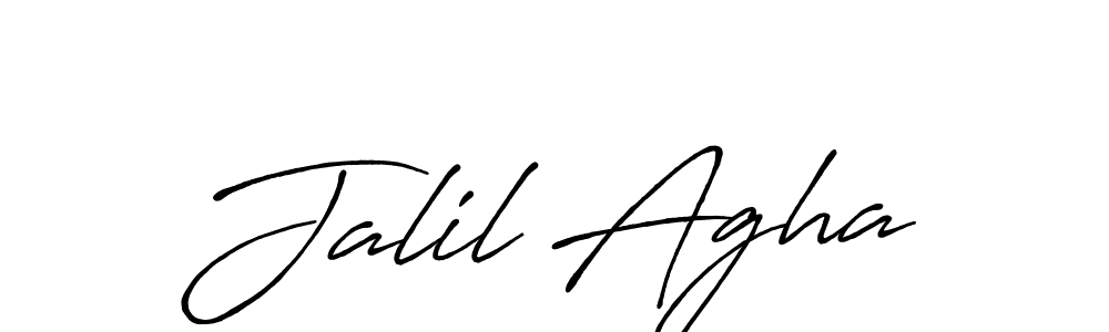 Create a beautiful signature design for name Jalil Agha. With this signature (Antro_Vectra_Bolder) fonts, you can make a handwritten signature for free. Jalil Agha signature style 7 images and pictures png