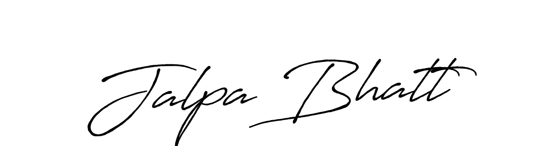 Jalpa Bhatt stylish signature style. Best Handwritten Sign (Antro_Vectra_Bolder) for my name. Handwritten Signature Collection Ideas for my name Jalpa Bhatt. Jalpa Bhatt signature style 7 images and pictures png