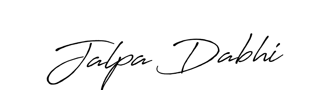 Create a beautiful signature design for name Jalpa Dabhi. With this signature (Antro_Vectra_Bolder) fonts, you can make a handwritten signature for free. Jalpa Dabhi signature style 7 images and pictures png