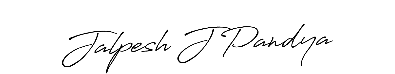 How to make Jalpesh J Pandya signature? Antro_Vectra_Bolder is a professional autograph style. Create handwritten signature for Jalpesh J Pandya name. Jalpesh J Pandya signature style 7 images and pictures png