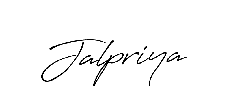 Jalpriya stylish signature style. Best Handwritten Sign (Antro_Vectra_Bolder) for my name. Handwritten Signature Collection Ideas for my name Jalpriya. Jalpriya signature style 7 images and pictures png