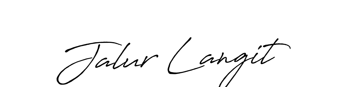 Make a beautiful signature design for name Jalur Langit. With this signature (Antro_Vectra_Bolder) style, you can create a handwritten signature for free. Jalur Langit signature style 7 images and pictures png