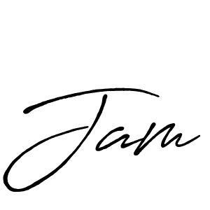 Design your own signature with our free online signature maker. With this signature software, you can create a handwritten (Antro_Vectra_Bolder) signature for name Jam. Jam signature style 7 images and pictures png