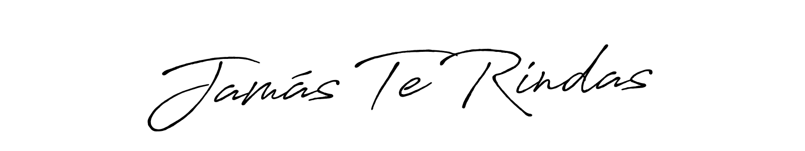 The best way (Antro_Vectra_Bolder) to make a short signature is to pick only two or three words in your name. The name Jamás Te Rindas include a total of six letters. For converting this name. Jamás Te Rindas signature style 7 images and pictures png