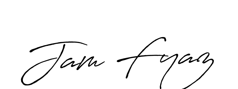 if you are searching for the best signature style for your name Jam Fyaz. so please give up your signature search. here we have designed multiple signature styles  using Antro_Vectra_Bolder. Jam Fyaz signature style 7 images and pictures png