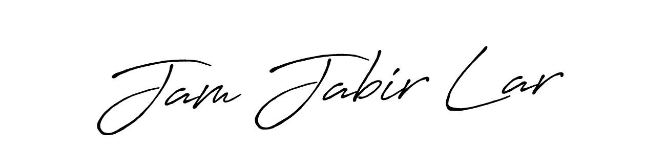 How to make Jam Jabir Lar name signature. Use Antro_Vectra_Bolder style for creating short signs online. This is the latest handwritten sign. Jam Jabir Lar signature style 7 images and pictures png