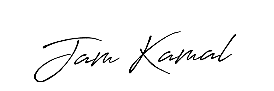 Jam Kamal stylish signature style. Best Handwritten Sign (Antro_Vectra_Bolder) for my name. Handwritten Signature Collection Ideas for my name Jam Kamal. Jam Kamal signature style 7 images and pictures png