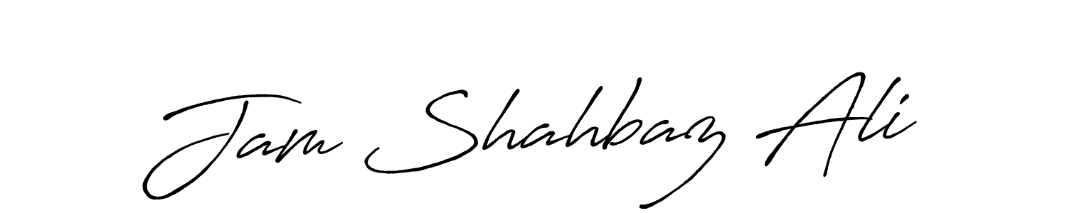 Use a signature maker to create a handwritten signature online. With this signature software, you can design (Antro_Vectra_Bolder) your own signature for name Jam Shahbaz Ali. Jam Shahbaz Ali signature style 7 images and pictures png