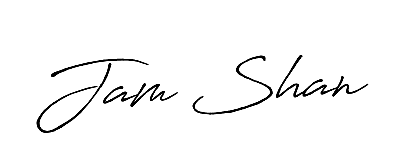 Make a beautiful signature design for name Jam Shan. With this signature (Antro_Vectra_Bolder) style, you can create a handwritten signature for free. Jam Shan signature style 7 images and pictures png