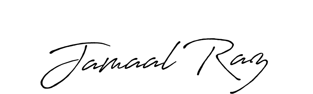 How to make Jamaal Raz name signature. Use Antro_Vectra_Bolder style for creating short signs online. This is the latest handwritten sign. Jamaal Raz signature style 7 images and pictures png
