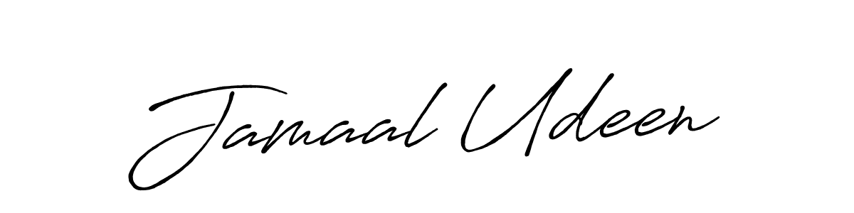 Use a signature maker to create a handwritten signature online. With this signature software, you can design (Antro_Vectra_Bolder) your own signature for name Jamaal Udeen. Jamaal Udeen signature style 7 images and pictures png