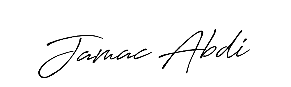 The best way (Antro_Vectra_Bolder) to make a short signature is to pick only two or three words in your name. The name Jamac Abdi include a total of six letters. For converting this name. Jamac Abdi signature style 7 images and pictures png