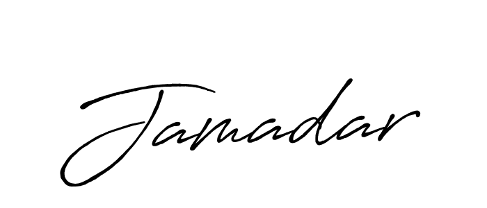 How to make Jamadar signature? Antro_Vectra_Bolder is a professional autograph style. Create handwritten signature for Jamadar name. Jamadar signature style 7 images and pictures png