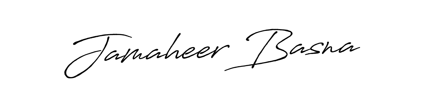 Create a beautiful signature design for name Jamaheer Basna. With this signature (Antro_Vectra_Bolder) fonts, you can make a handwritten signature for free. Jamaheer Basna signature style 7 images and pictures png