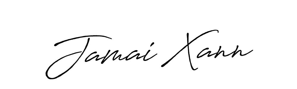 The best way (Antro_Vectra_Bolder) to make a short signature is to pick only two or three words in your name. The name Jamai Xann include a total of six letters. For converting this name. Jamai Xann signature style 7 images and pictures png