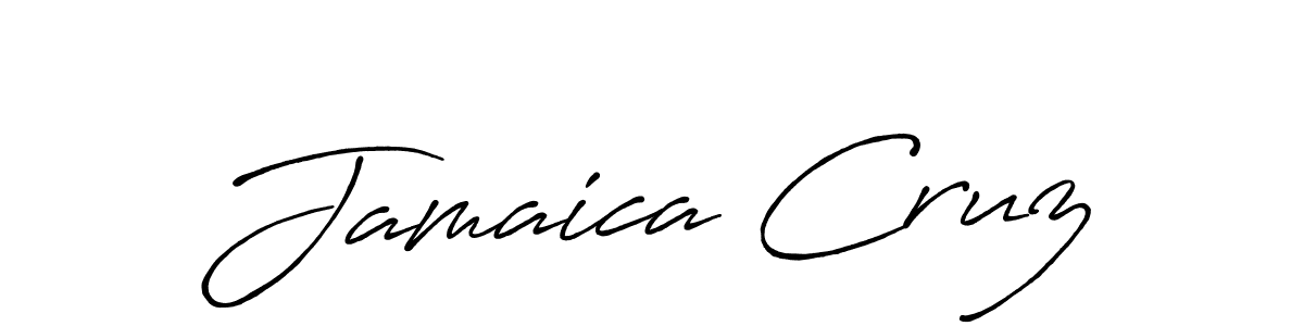 Design your own signature with our free online signature maker. With this signature software, you can create a handwritten (Antro_Vectra_Bolder) signature for name Jamaica Cruz. Jamaica Cruz signature style 7 images and pictures png