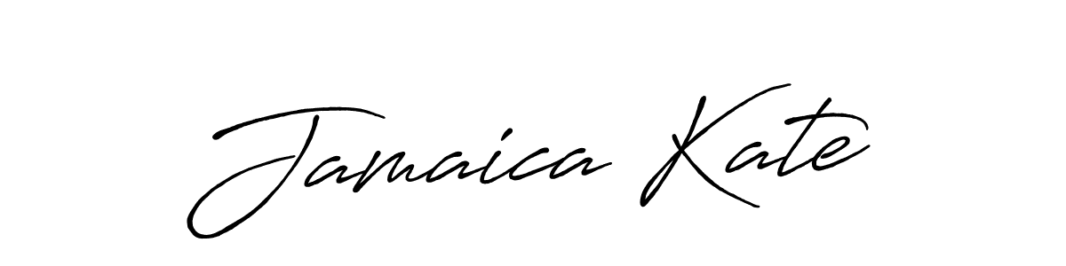 Antro_Vectra_Bolder is a professional signature style that is perfect for those who want to add a touch of class to their signature. It is also a great choice for those who want to make their signature more unique. Get Jamaica Kate name to fancy signature for free. Jamaica Kate signature style 7 images and pictures png