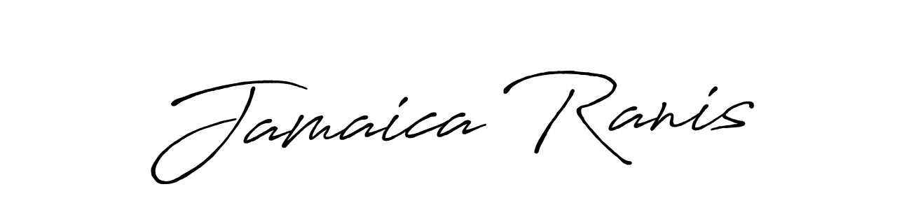 The best way (Antro_Vectra_Bolder) to make a short signature is to pick only two or three words in your name. The name Jamaica Ranis include a total of six letters. For converting this name. Jamaica Ranis signature style 7 images and pictures png