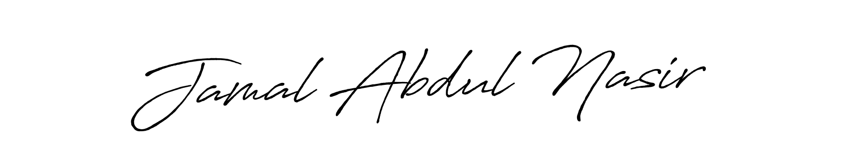 How to make Jamal Abdul Nasir name signature. Use Antro_Vectra_Bolder style for creating short signs online. This is the latest handwritten sign. Jamal Abdul Nasir signature style 7 images and pictures png