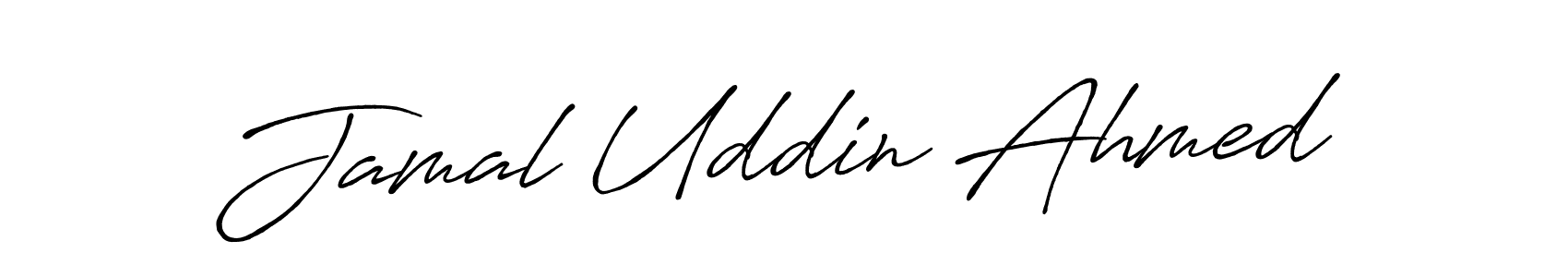 How to make Jamal Uddin Ahmed name signature. Use Antro_Vectra_Bolder style for creating short signs online. This is the latest handwritten sign. Jamal Uddin Ahmed signature style 7 images and pictures png