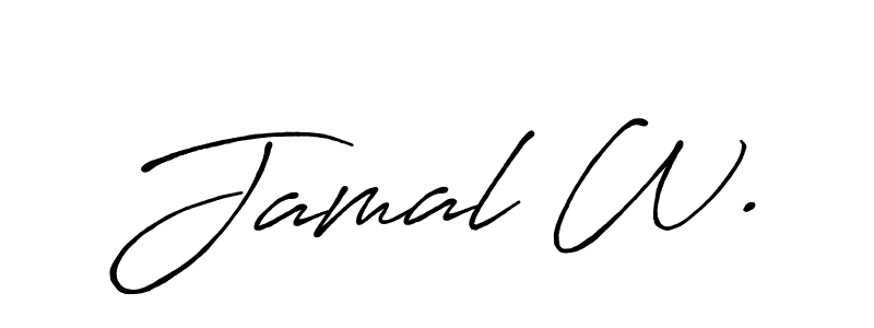 This is the best signature style for the Jamal W. name. Also you like these signature font (Antro_Vectra_Bolder). Mix name signature. Jamal W. signature style 7 images and pictures png