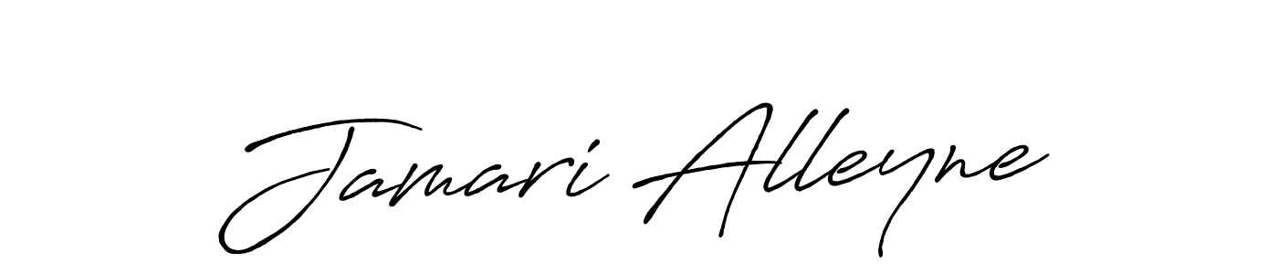 You should practise on your own different ways (Antro_Vectra_Bolder) to write your name (Jamari Alleyne) in signature. don't let someone else do it for you. Jamari Alleyne signature style 7 images and pictures png