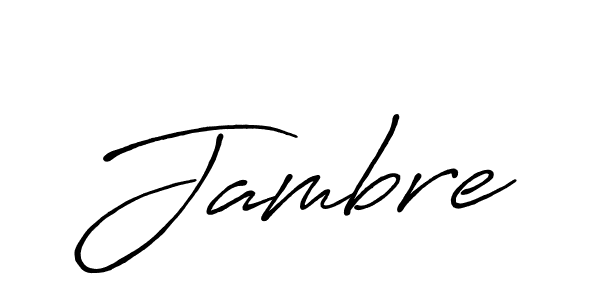 Use a signature maker to create a handwritten signature online. With this signature software, you can design (Antro_Vectra_Bolder) your own signature for name Jambre. Jambre signature style 7 images and pictures png