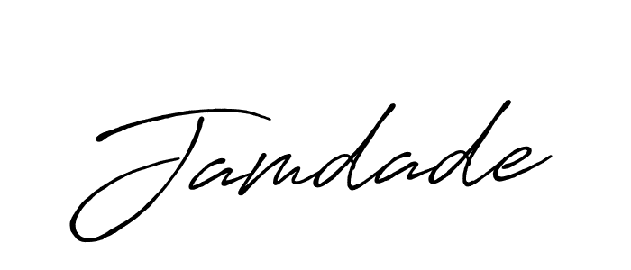 How to make Jamdade name signature. Use Antro_Vectra_Bolder style for creating short signs online. This is the latest handwritten sign. Jamdade signature style 7 images and pictures png