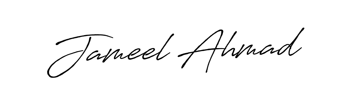 Use a signature maker to create a handwritten signature online. With this signature software, you can design (Antro_Vectra_Bolder) your own signature for name Jameel Ahmad. Jameel Ahmad signature style 7 images and pictures png