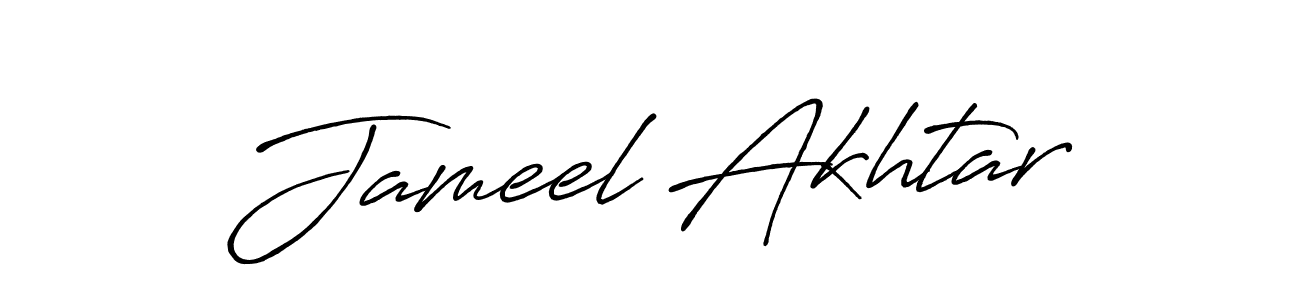 How to make Jameel Akhtar signature? Antro_Vectra_Bolder is a professional autograph style. Create handwritten signature for Jameel Akhtar name. Jameel Akhtar signature style 7 images and pictures png