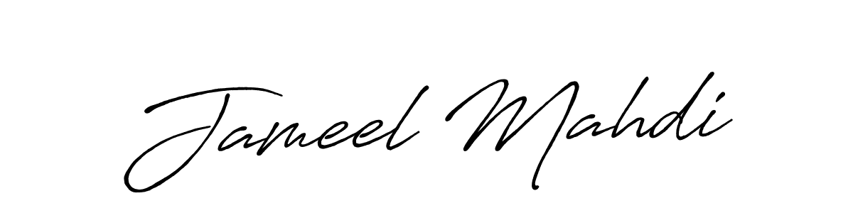 Jameel Mahdi stylish signature style. Best Handwritten Sign (Antro_Vectra_Bolder) for my name. Handwritten Signature Collection Ideas for my name Jameel Mahdi. Jameel Mahdi signature style 7 images and pictures png