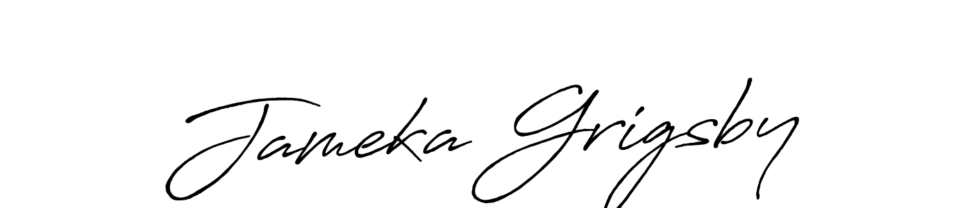 Use a signature maker to create a handwritten signature online. With this signature software, you can design (Antro_Vectra_Bolder) your own signature for name Jameka Grigsby. Jameka Grigsby signature style 7 images and pictures png