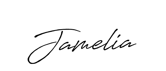 Use a signature maker to create a handwritten signature online. With this signature software, you can design (Antro_Vectra_Bolder) your own signature for name Jamelia. Jamelia signature style 7 images and pictures png