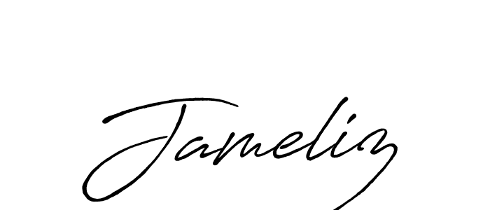 It looks lik you need a new signature style for name Jameliz. Design unique handwritten (Antro_Vectra_Bolder) signature with our free signature maker in just a few clicks. Jameliz signature style 7 images and pictures png