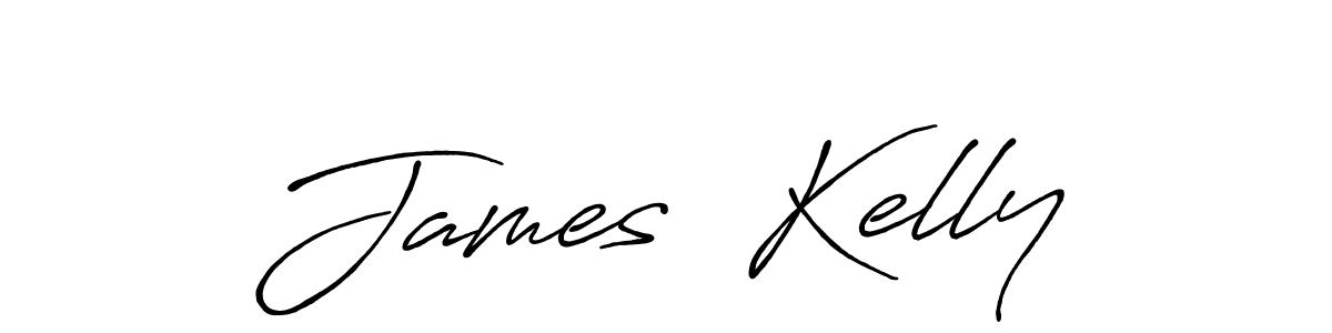 Create a beautiful signature design for name James  Kelly. With this signature (Antro_Vectra_Bolder) fonts, you can make a handwritten signature for free. James  Kelly signature style 7 images and pictures png